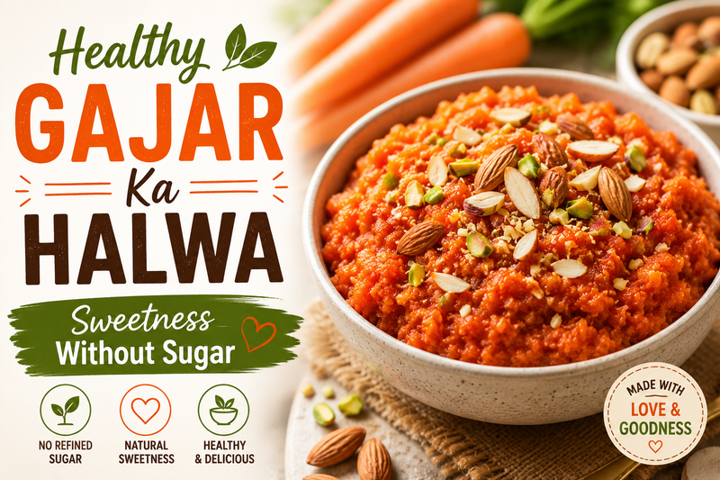 Healthy Gajar Ka Halwa with "Sweetness Without Sugar"