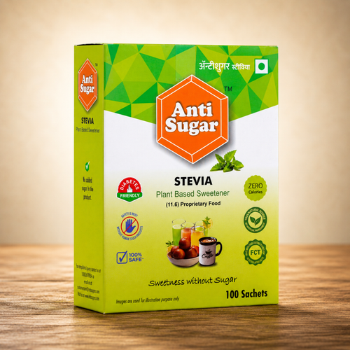 Anti Sugar Stevia - 100 Sachets .