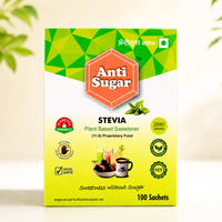 Anti Sugar Stevia - 100 Sachets .