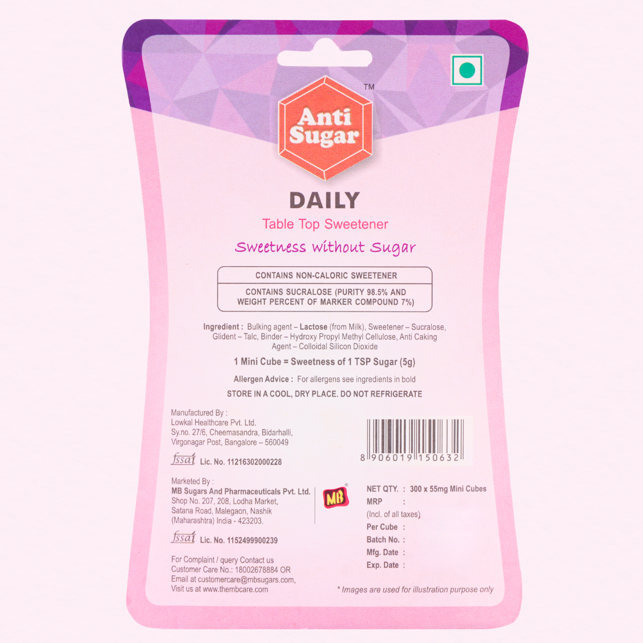 AntiSugar DAILY -- Mini Cubes .
