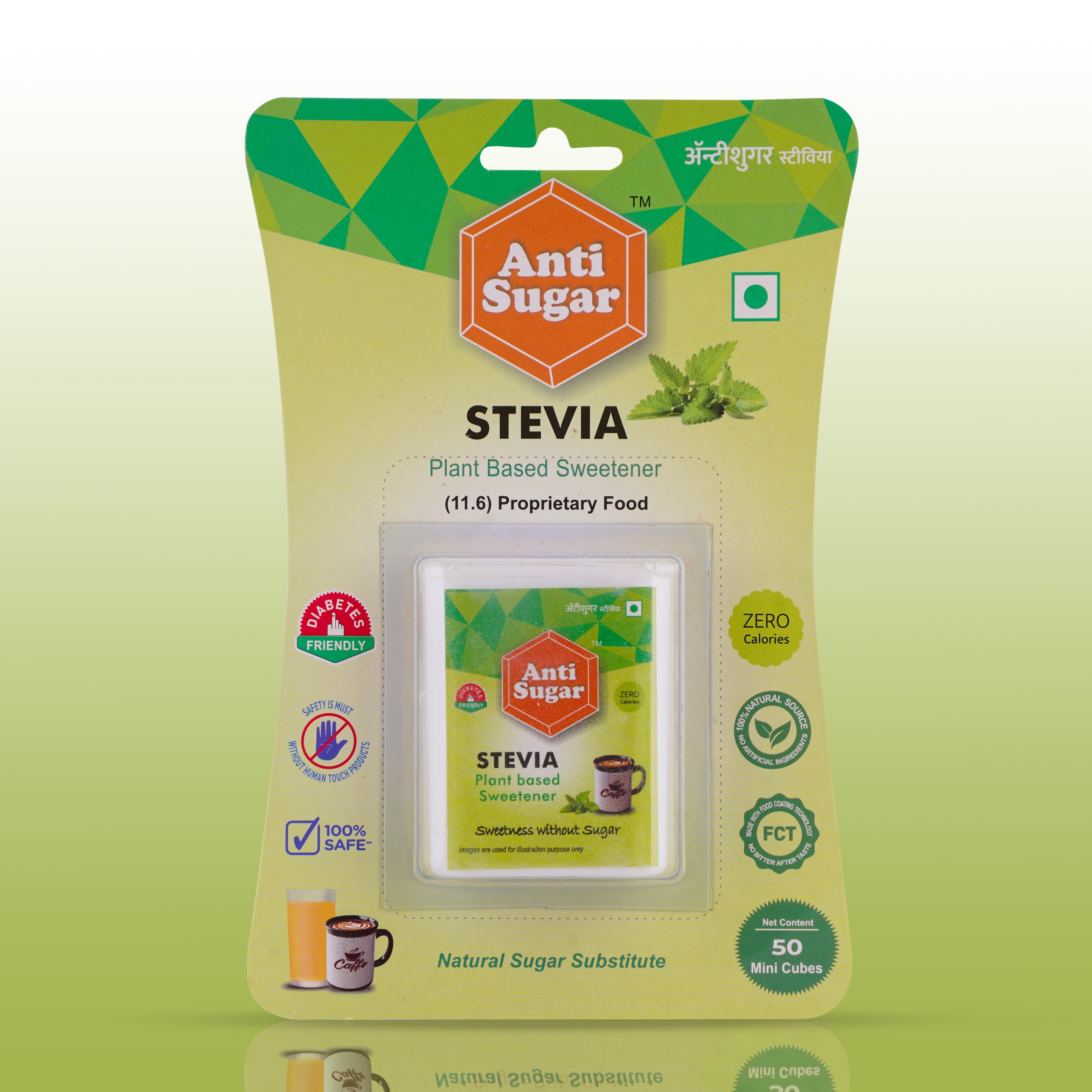 Anti Sugar Stevia . -- Sugar Cubes .