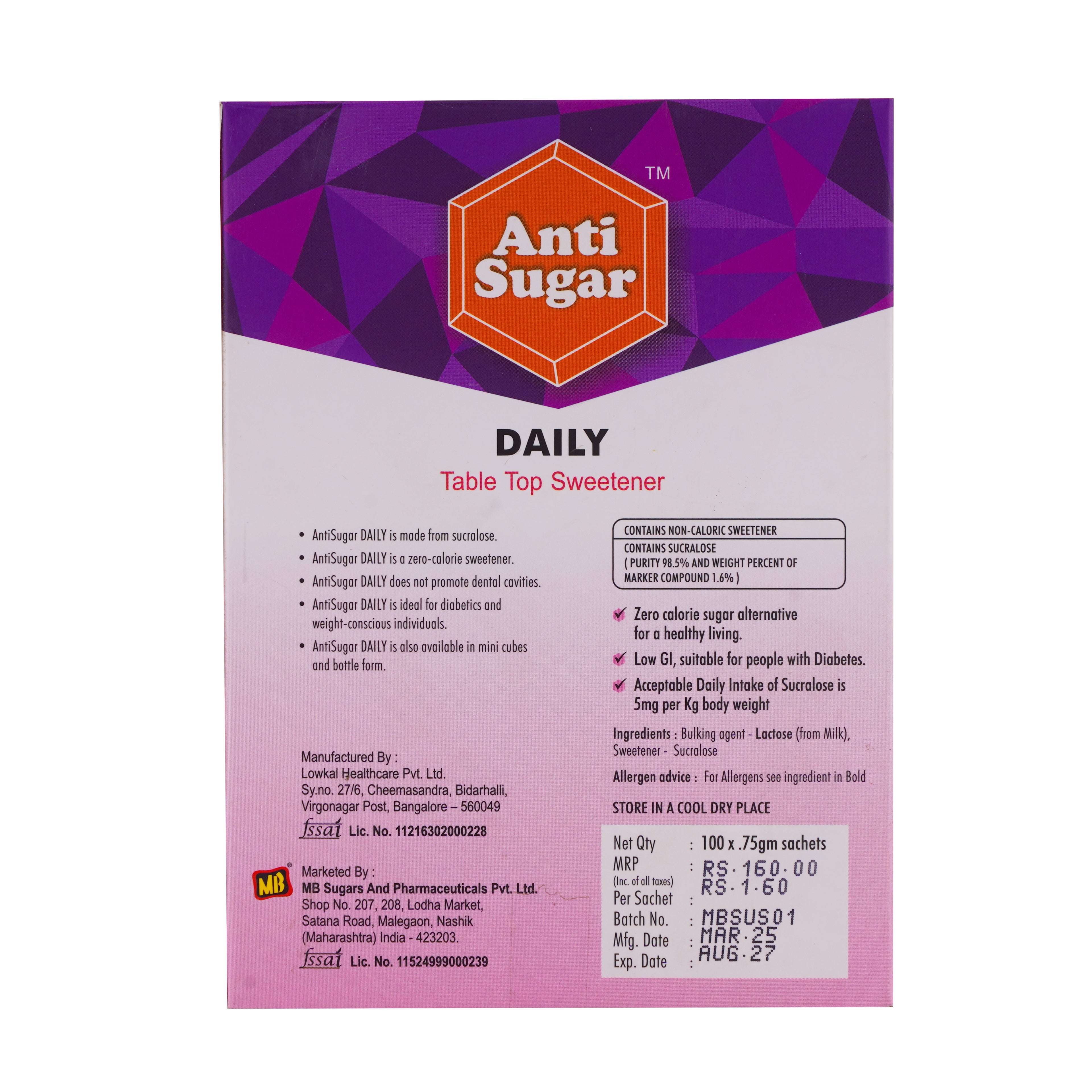 Anti Sugar Daily - 100 Sachets
